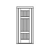 3-Panel plank door
Panel- V-groove
Glazing- None 3-Panel plank door
Panel- V-groove
Glazing- None
