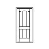 2-Panel plank with door
Panel- V-groove
Glazing- None 2-Panel plank with door
Panel- V-groove
Glazing- None