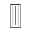 Panel plank door
Panel- V-groove
Glazing- None