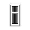 2-Panel plank door
Panel- Beadboard
Glazing- None 