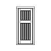 2-Panel plank door
Panel- Beadboard
Glazing- None 2-Panel plank door
Panel- Beadboard
Glazing- None