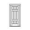 3-Panel plank door
Panel- V-groove
Glazing- None