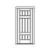 3-Panel plank door
Panel- V-groove
Glazing- None 3-Panel plank door
Panel- V-groove
Glazing- None