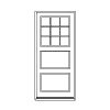 9- lite over 2-panels
Panel- plank
Glazing- IG 9- lite over 2-panels
Panel- plank
Glazing- IG