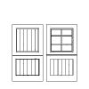 9- lite over 1-panel dutch door
Panel- plank door within door
Glazing- IG
