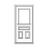 1-lite over 3-panel door with shelf
Panel- Raised
Glazing- IG