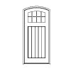 8-lite over single 1 plank panel door
Panel- V-groove
Glazing- IG
