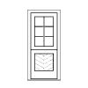 6-lite over 1-panel dutch door 
Panel- Raised
Glazing- IG