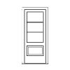 3-lite over 1-panel door 
Panel- Raised
Glazing- IG