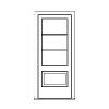 3-lite over 1-panel door 
Panel- Raised
Glazing- IG