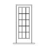 15-lite door 
Panel- none
Glazing- IG