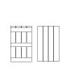 3 panel plank door
Panel- V-groove
Glazing- IG