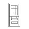 9-lite over 2-panel dutch door 
Panel- Raised
Glazing- IG