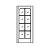 8-Lite full-view door
Panel- None
Glazing- TDL with segment top