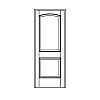 2-Panel door
Panel- Raised with segment top
Glazing- None