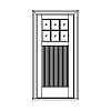 6-Lite over single panel beadboard door
Panel- Beadboard
Glazing- TDL