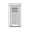9-Lite over single panel plank door
Panel- V-groove
Glazing- SDL
