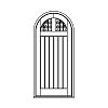 18-Lite over single plank panel half-round top door
Panel- V-groove
Glazing- SDL with segment top 18-Lite over single plank panel half-round top door
Panel- V-groove
Glazing- SDL with segment top