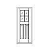 4-Lite over 2-panel door
Panel- Raised
Glazing- TDL