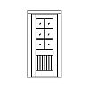 6-Lite over single panel beadboard door
Panel- Beadboard
Glazing- TDL 6-Lite over single panel beadboard door
Panel- Beadboard
Glazing- TDL