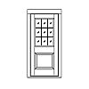 9-Lite 1/2 view door
Panel- Raised
Glazing- SDL IG