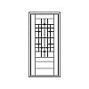Single Lite over single panel door
Panel- Flat
Glazing- IG decorative
