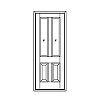 2-Lite over 2-Panel door
Panel- Raised
Glazing- IG