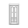  2-Half-round top lite over 2-panel door
Panel- Raised
Glazing- IG