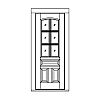 6-Lite over 3-panel door
Panel- Raised
Glazing- IG TDL with segment top