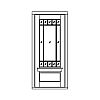 13-Lite over single panel prarie-style door
Panel- Flat
Glazing- SDL IG