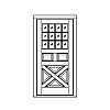12-Lite over 2-panel over crossbuck panel door
Panel- Raised
Glazing- SDL IG 12-Lite over 2-panel over crossbuck panel door
Panel- Raised
Glazing- SDL IG