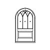6-Lite Gothic-style over single panel door
Panel- Raised
Glazing- TDL SG