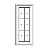 6-Lite door
Panel- None
Glazing- SDL IG