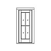 4-Lite door
Panel- None
Glazing- SDL IG