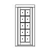 10-Lite door
Panel- None
Glazing- SDL IG