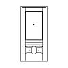 Single lite over 2-panel door
Panel- Flat
Glazing- IG