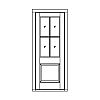 4-Lite over single panel door
Panel- Raised
Glazing- SDL IG 4-Lite over single panel door
Panel- Raised
Glazing- SDL IG