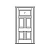 Single lite over 4-panel door
Panel- Raised
Glazing- IG