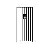 Plank door with grille covered speakeasy door
Panel- Tongue and groove
Glazing- None Plank door with grille covered speakeasy door
Panel- Tongue and groove
Glazing- None