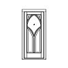 Single lite between 4-panel Gothic-style door
Panel- Raised
Glazing-  IG Gothic-style