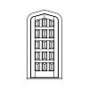 15-Panel Byzantine top door
Panel- Raised
Glazing- None