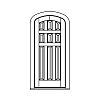 9-Panel eliptical top door
Panel- Raised
Glazing- None