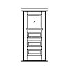 Single lite with shelf over 3-panel door
Panel- Raised
Glazing- IG