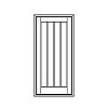 Single plank panel door
Panel- V-groove
Glazing- None