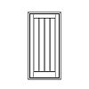 Single plank panel door
Panel- V-groove
Glazing- None Single plank panel door
Panel- V-groove
Glazing- None