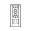 Single lite over 3-panel door
Panel- Raised
Glazing- IG decorative