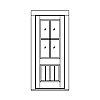 Single planked panel door
Panel- Flat
Glazing- None