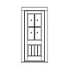 Single planked panel door
Panel- Flat
Glazing- None Single planked panel door
Panel- Flat
Glazing- None