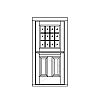 12- Lite over 2-panel Dutch door
Panel- Raised
Glazing- SDL IG