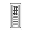 9-Lite over 3-panel door
Panel- Raised
Glazing- SDL
